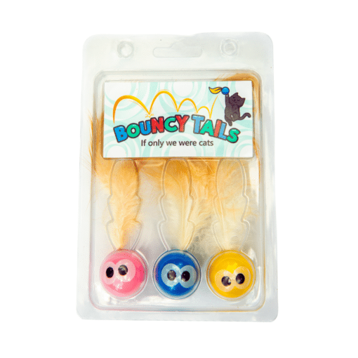 Bouncy Tail Balls are the most simple, interactive and fun toy for cats. These balls will get your cat hunting and playing in no time!