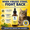 Vira-X antiviral support formula for cats providing respiratory and immune support during viral challenges and upper respiratory flare-ups.