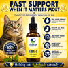Vira-X viral and respiratory support formula featuring easy liquid dosing, third-party testing, money-back guarantee, and trusted feline immune support.