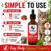 Directions for using Vita-Cat vitamin C drops for cats with daily wellness dosing, extra support instructions, and oral syringe administration for finicky cats.