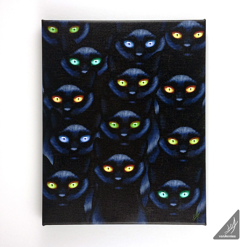 Chaos in Color - Approved Enchanting Cat Art - Two Crazy Cat Ladies