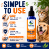 Instructions for using Meow Mist Plus natural topical spray by applying directly to affected skin areas three to four times daily or applying with a cloth or hand.