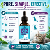 B12 for Cats ingredients and dosage guide featuring natural methylcobalamin vitamin B12 and daily supplement directions.