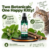 Kitty Crack-Nip organic catnip spray made with organic catnip and organic silvervine, plus diluted alcohol and Helix water.