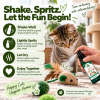 Kitty Crack-Nip organic catnip spray directions: shake well, lightly spritz toys, scratching posts or play areas, allow surfaces to dry, and supervise play. Individual cats may respond differently to catnip and silvervine.
