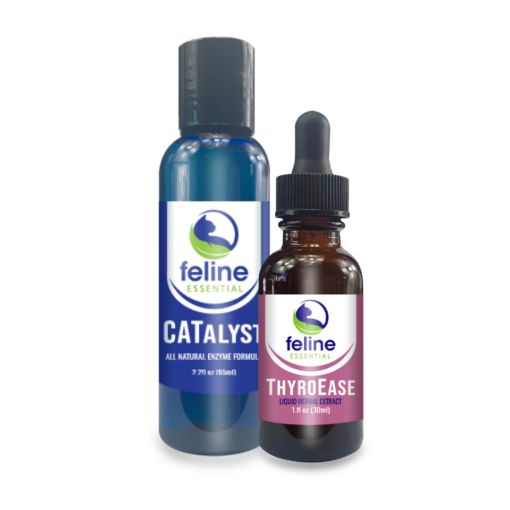 The Hyperthyroid Support Kit for Cats is designed and proven to help ease thyroid levels in cats. Designed & formulated with world-renowned herbalist, Rita Hogan, this kit is a must-have for any kitty dealing with hyperthyroidism.