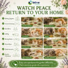 Two cats peacefully sharing space while exploring a Peace Organic Herb Garden, demonstrating relaxed body language, gentle interaction, slow blinks, and natural harmony through individually placed organic herbs.